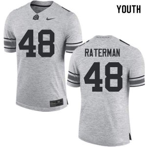 NCAA Ohio State Buckeyes Youth #48 Clay Raterman Gray Nike Football College Jersey GEL4045XN